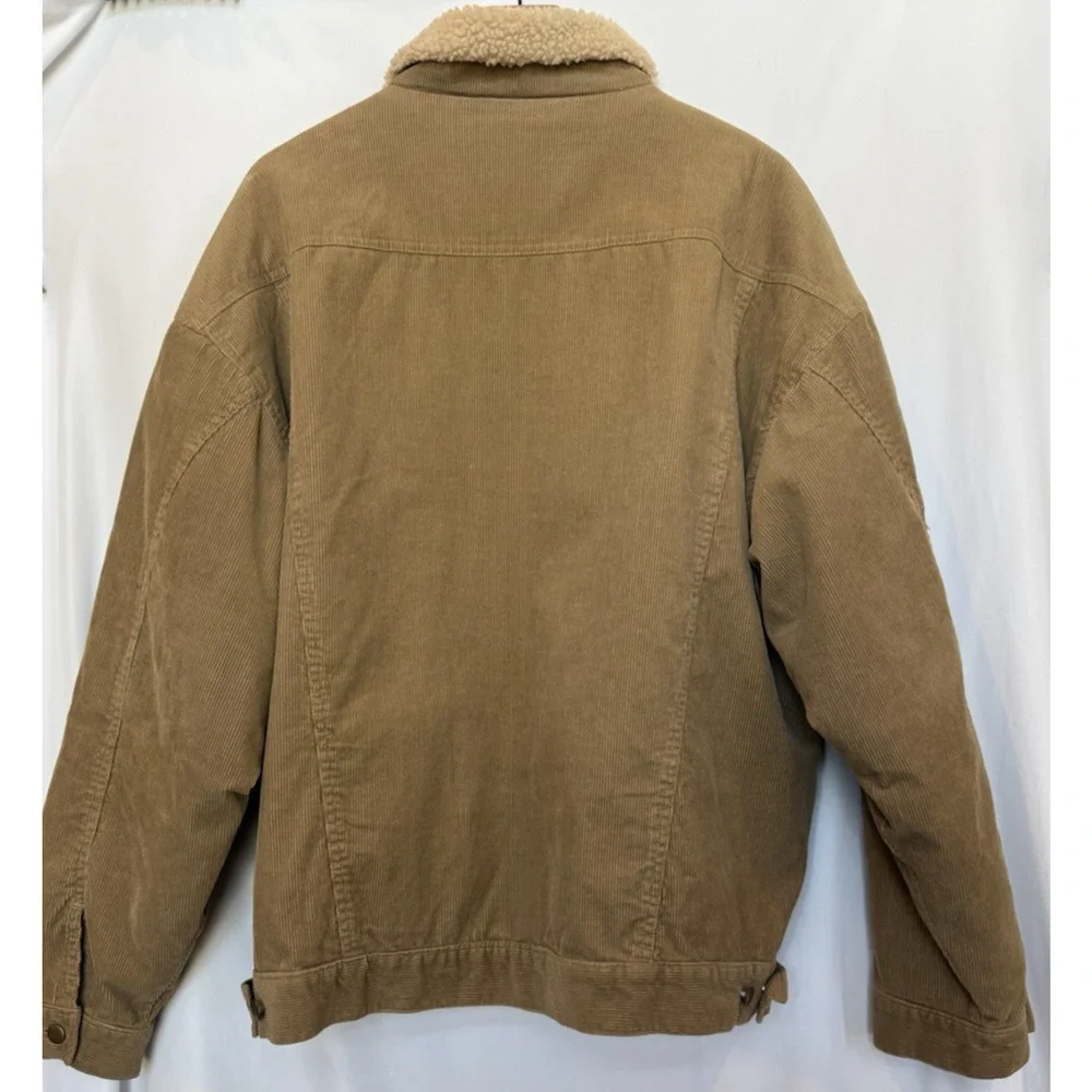 Vintage Chore Barn Coat Mens 2XL Corduroy Sherpa Marlboro Fleece Trucker‎ Jacket
